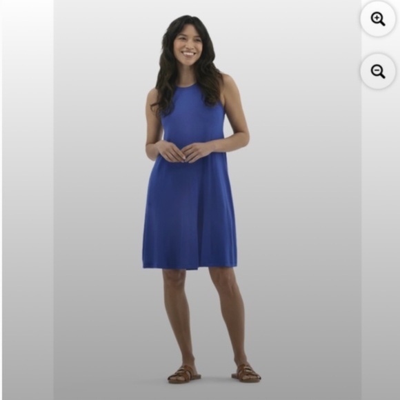Time and Tru Women’s Blue Chip Sleeveless Fit N Flare  Swing Dress Size X… - Picture 1 of 6